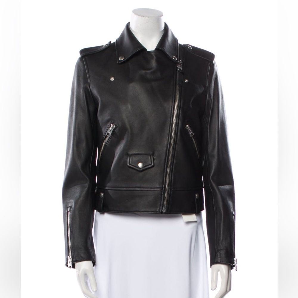 Mackage Black Leather Moto Jacket